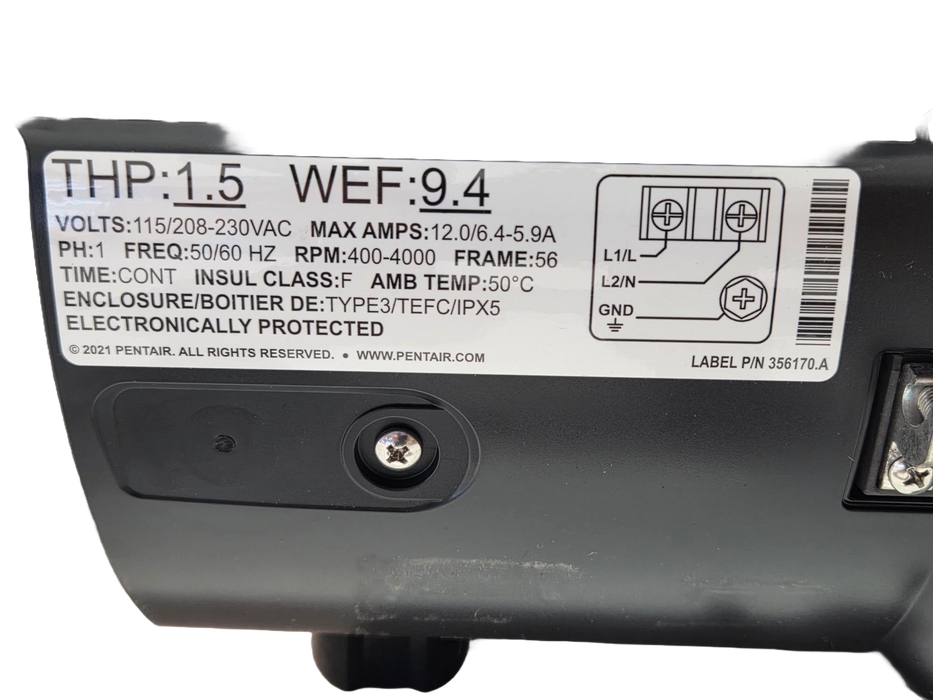 Sta-Rite 1.5 HP IntelliPro3 Pump (P/N: 013066)