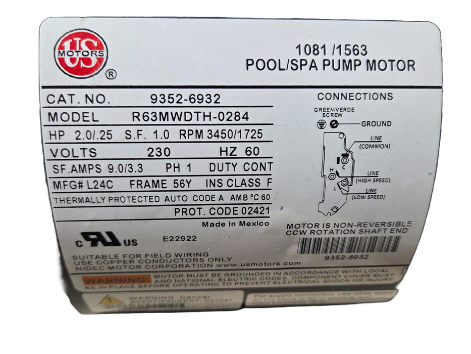 Gecko XP2E Pump 3HP (P/N: 05320761-2040)