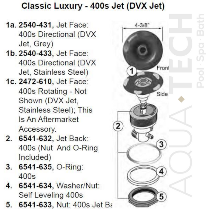 Sundance Spas Jacuzzi DVR Jet (P/N: 2472-610)