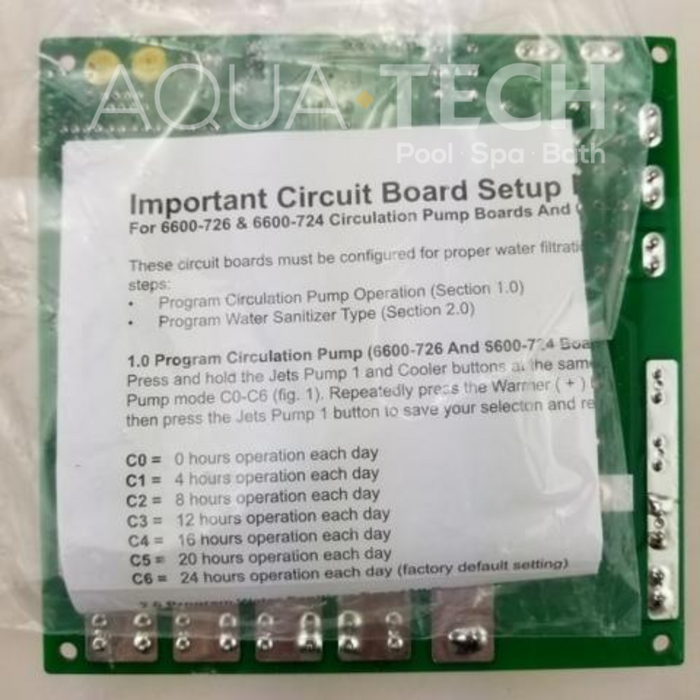 Sundance Spas Jacuzzi Circuit Board (P/N: 6600-724) - (Updated Model for P/N: 6600-044, 6600-286, 6600-086)