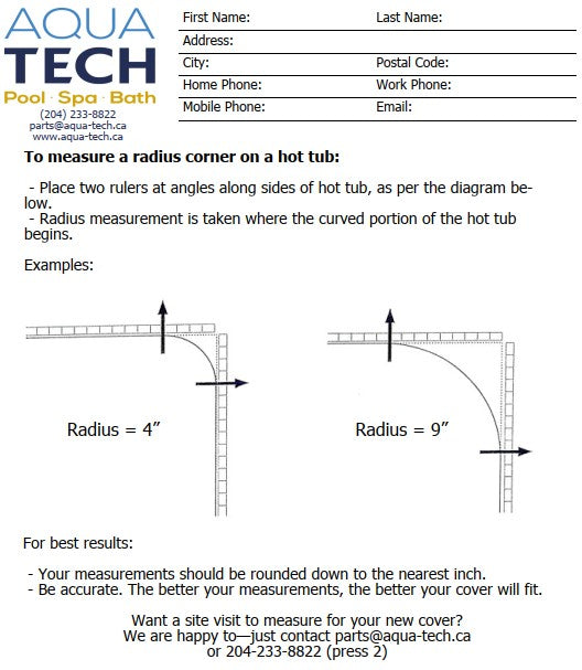 Aqua-Tech's Canadian Hot Tub Covers: Custom Made  SHIPS IN 5 WEEKS APPROX