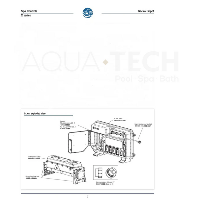 Gecko IN-XM2 Series Spa Controller (P/N: 0601-221104) OUT OF STOCK