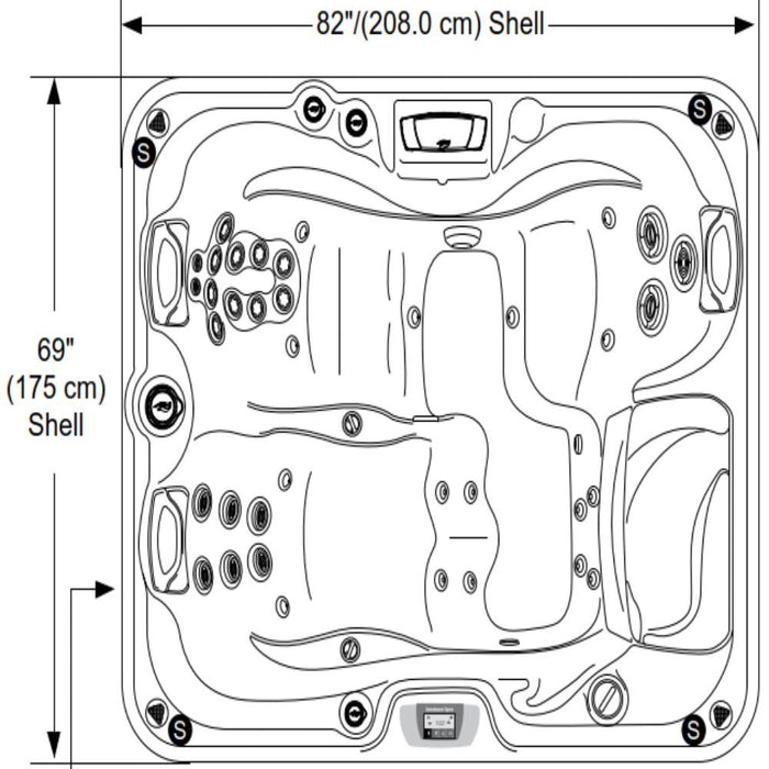 Sundance Spas Capri Hot Tub Cover Gray 2006+  (P/N: 6476-005G) - Aqua-Tech 