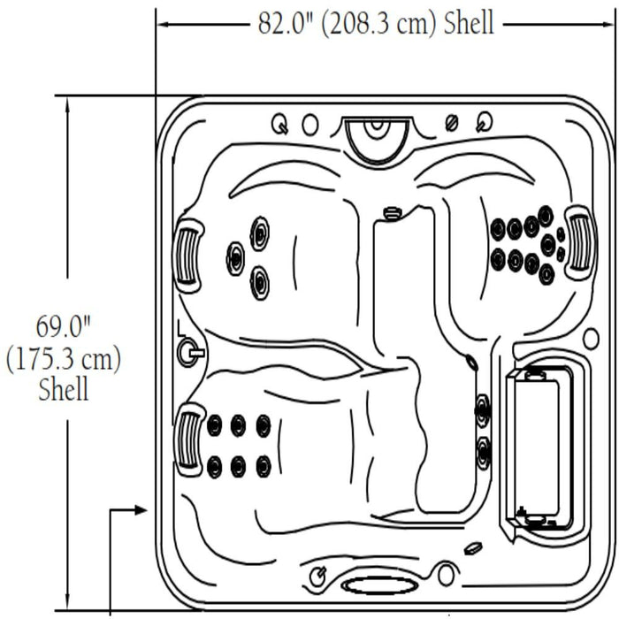 Sundance Spas Dover Hot Tub Cover Gray  (P/N: 6476-005G) - Aqua-Tech 