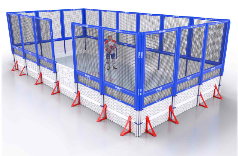 Backyard Skating Rink: Arena Height with Nets 15x30 (ships in 7 to 14 days)