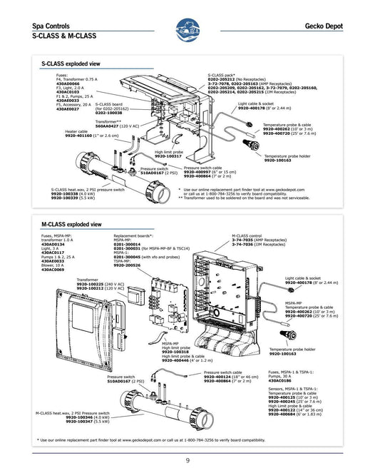 Hot Tub Parts - Gecko HEAT.WAV 4.0KW Heater (P/N: 9920-100346)