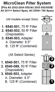 Hot Tub Parts - Sundance Spas Filter Assembly Adapter (P/N: 6540-503)