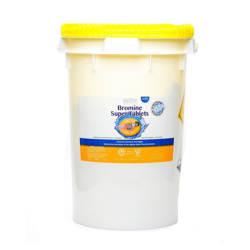 Dazzle 100G Bromine Super Tabs (14KG Pail) (P/N DAZ01520) — AquaTech