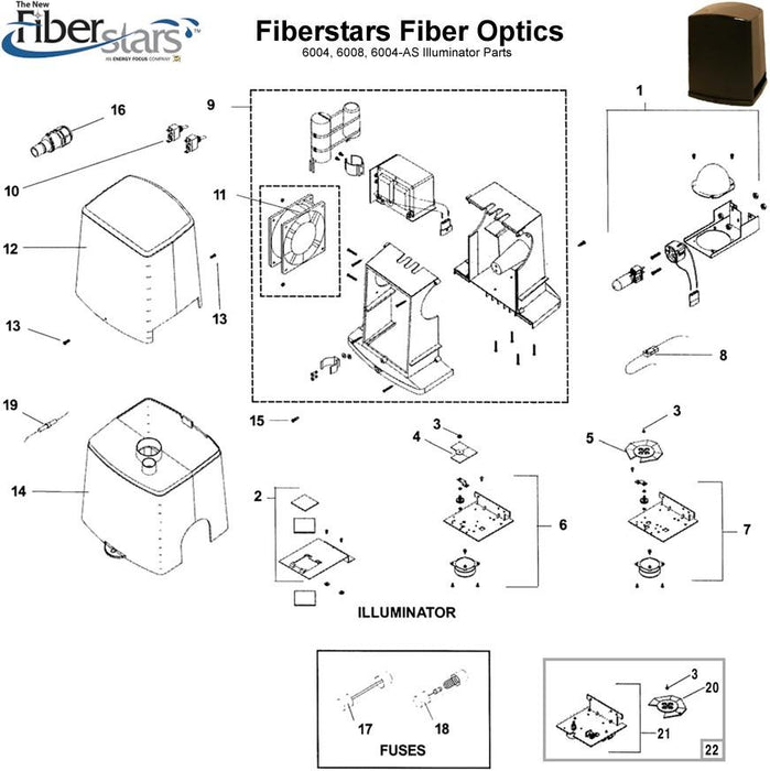 Pool Parts - Fibrestars Lamp Assembly (P/N: Y20-6000)