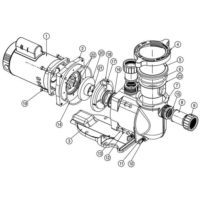 Sta-Rite SuperMax Pump Union Set (P/N: 351157) - Aqua-Tech 